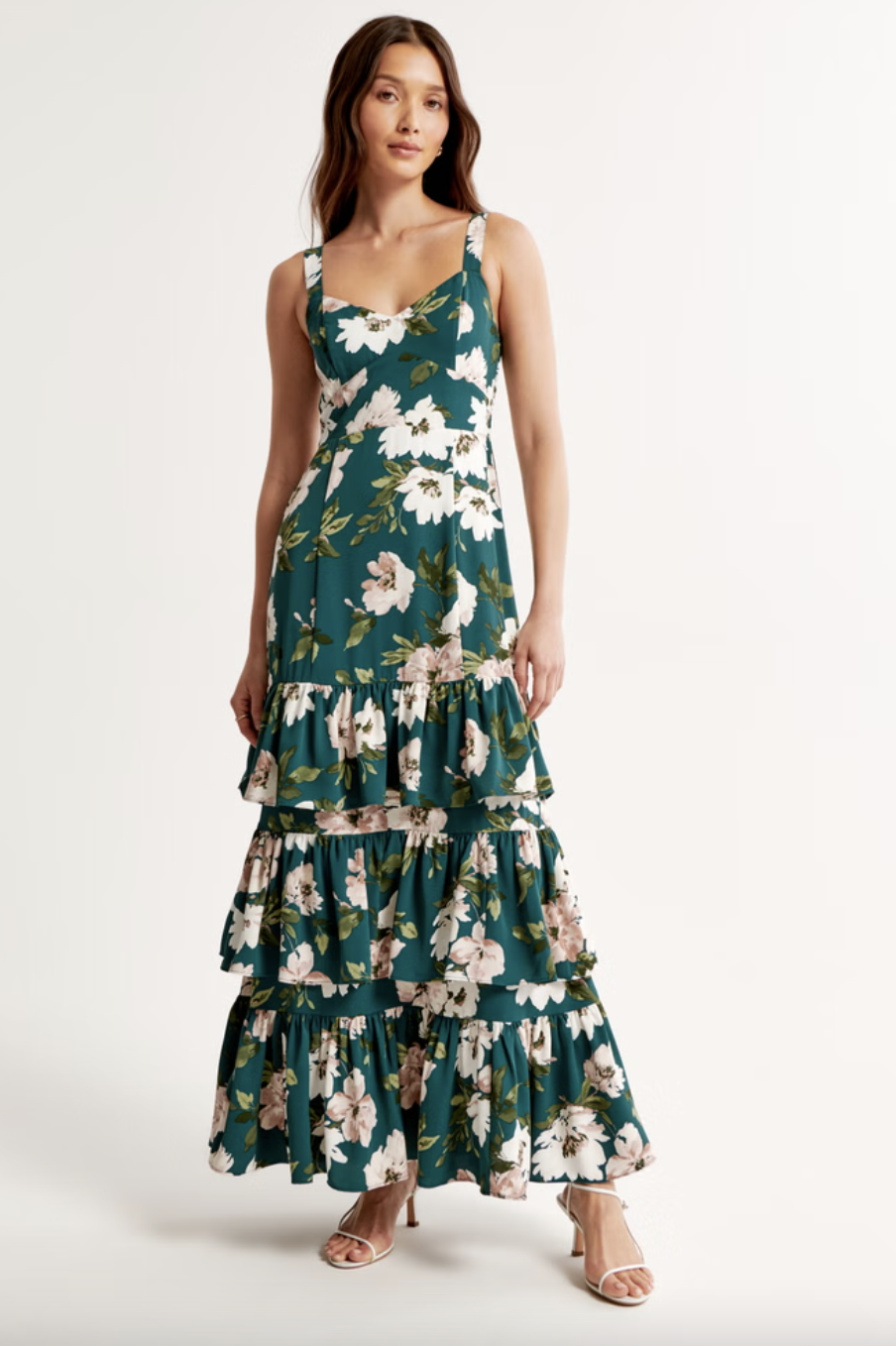 Drama ruffle tiered gown