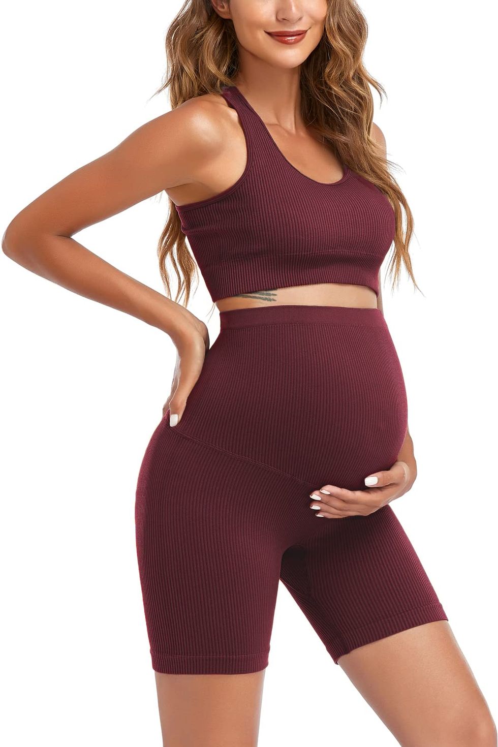 Burgundy Maternity Activewear set – Bellyvable