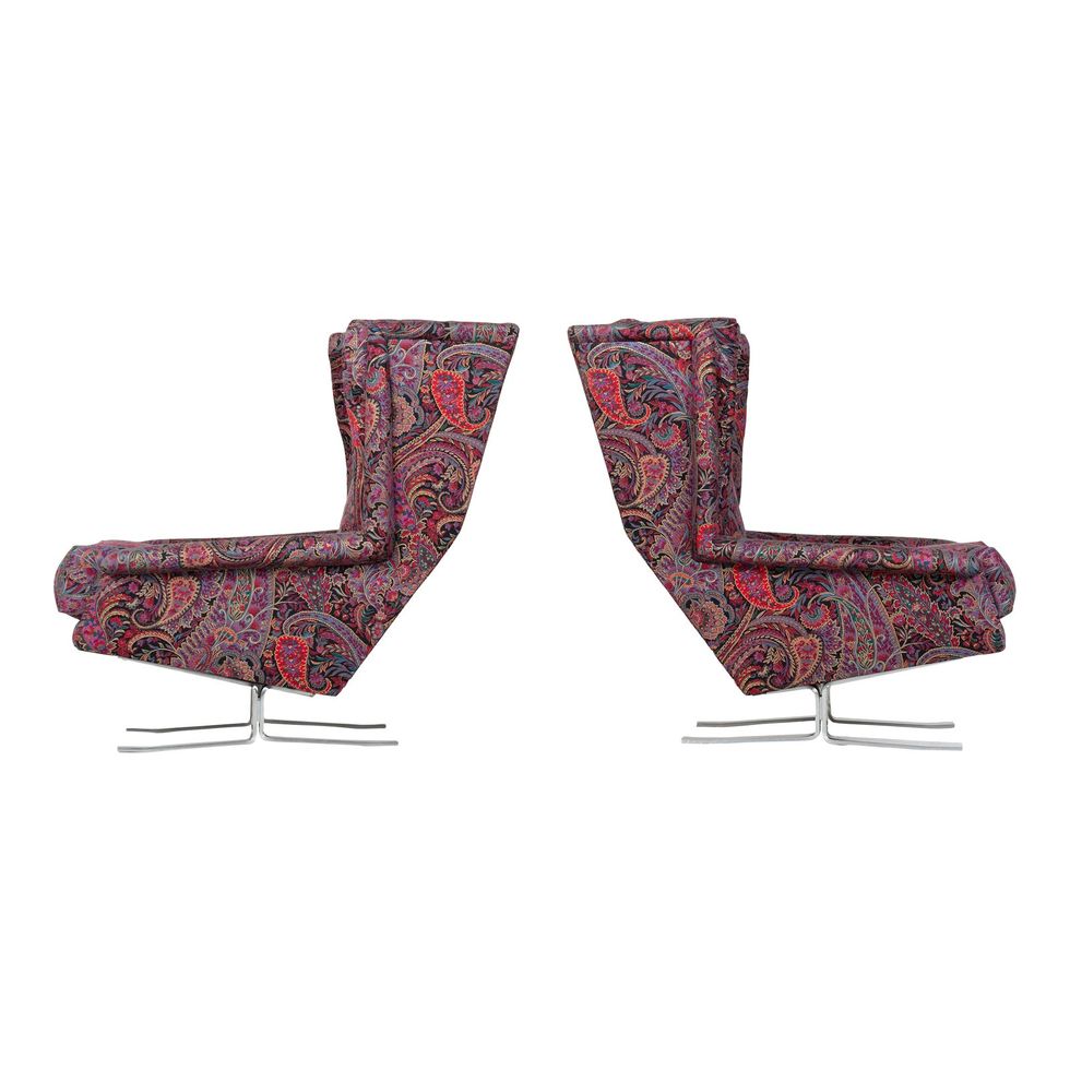 Pair of Adrian Pearsall Wingback Lounge Chairs