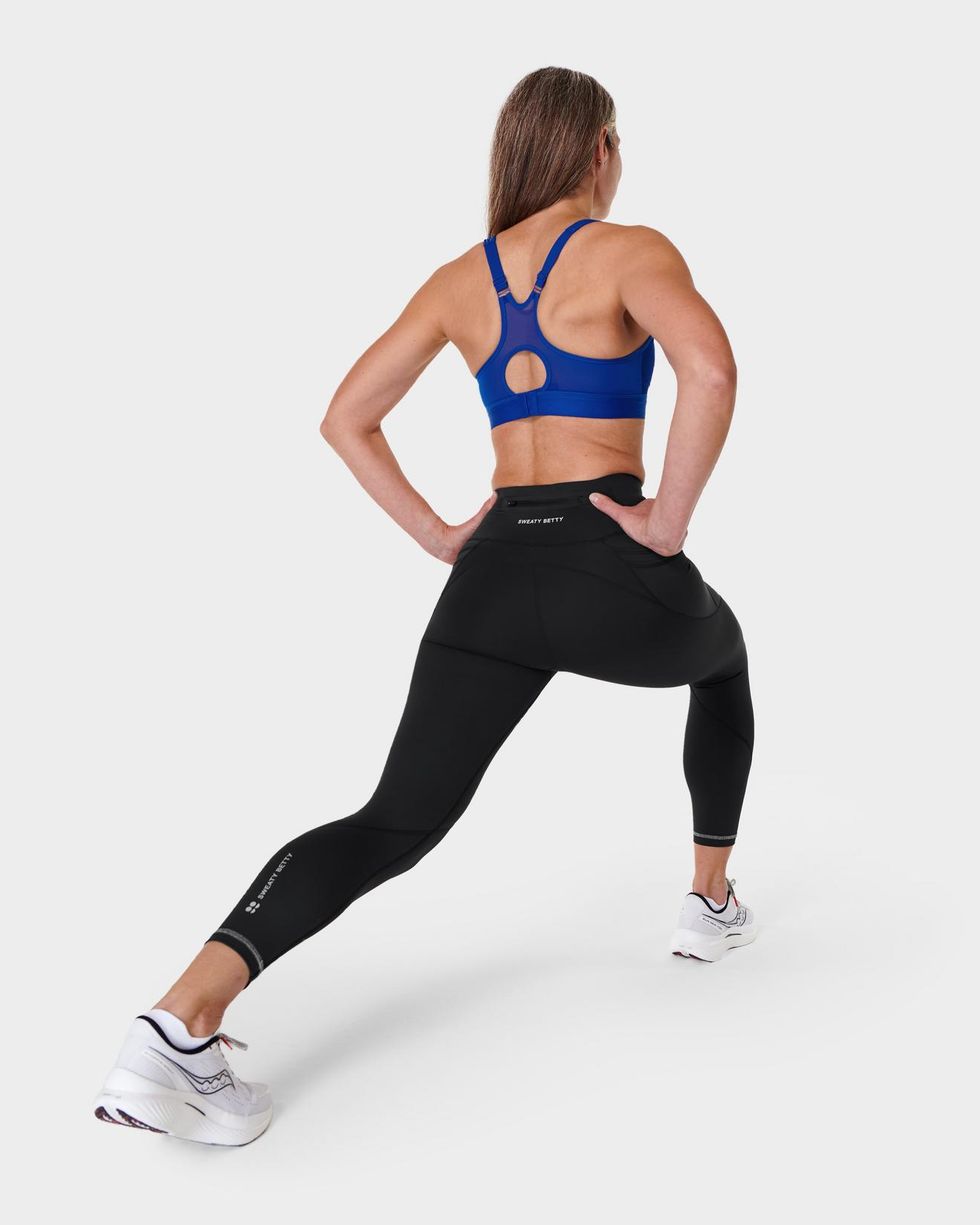 Sweaty Betty Power High Waist Workout Leggings In Blue Format Reflective  Print