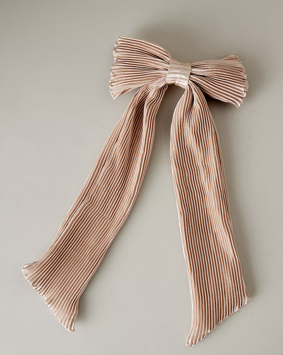 Anthropologie Pleated Bow Barrette Clip 