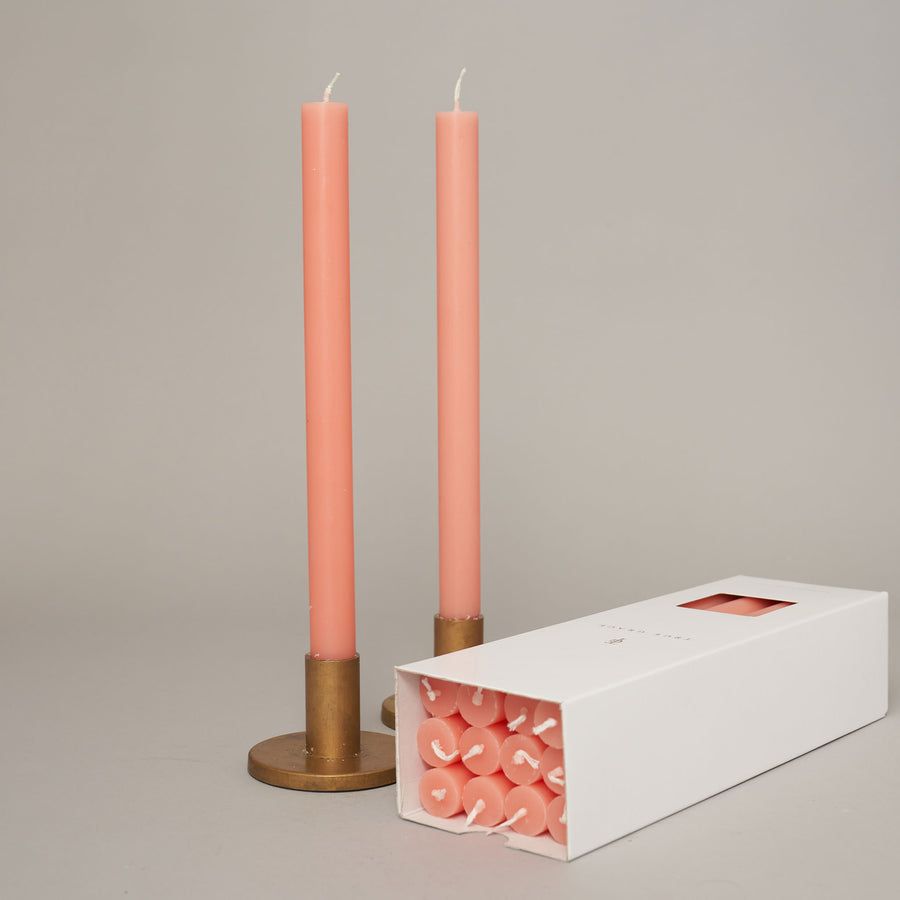 Peach Box of 12 Dining Candles