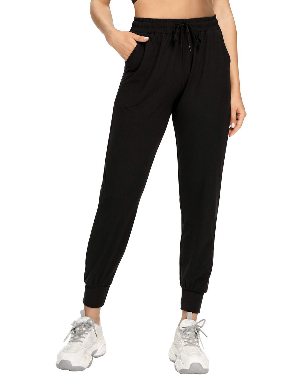Women's Joggers Pants with Zipper Pockets Tapered Running