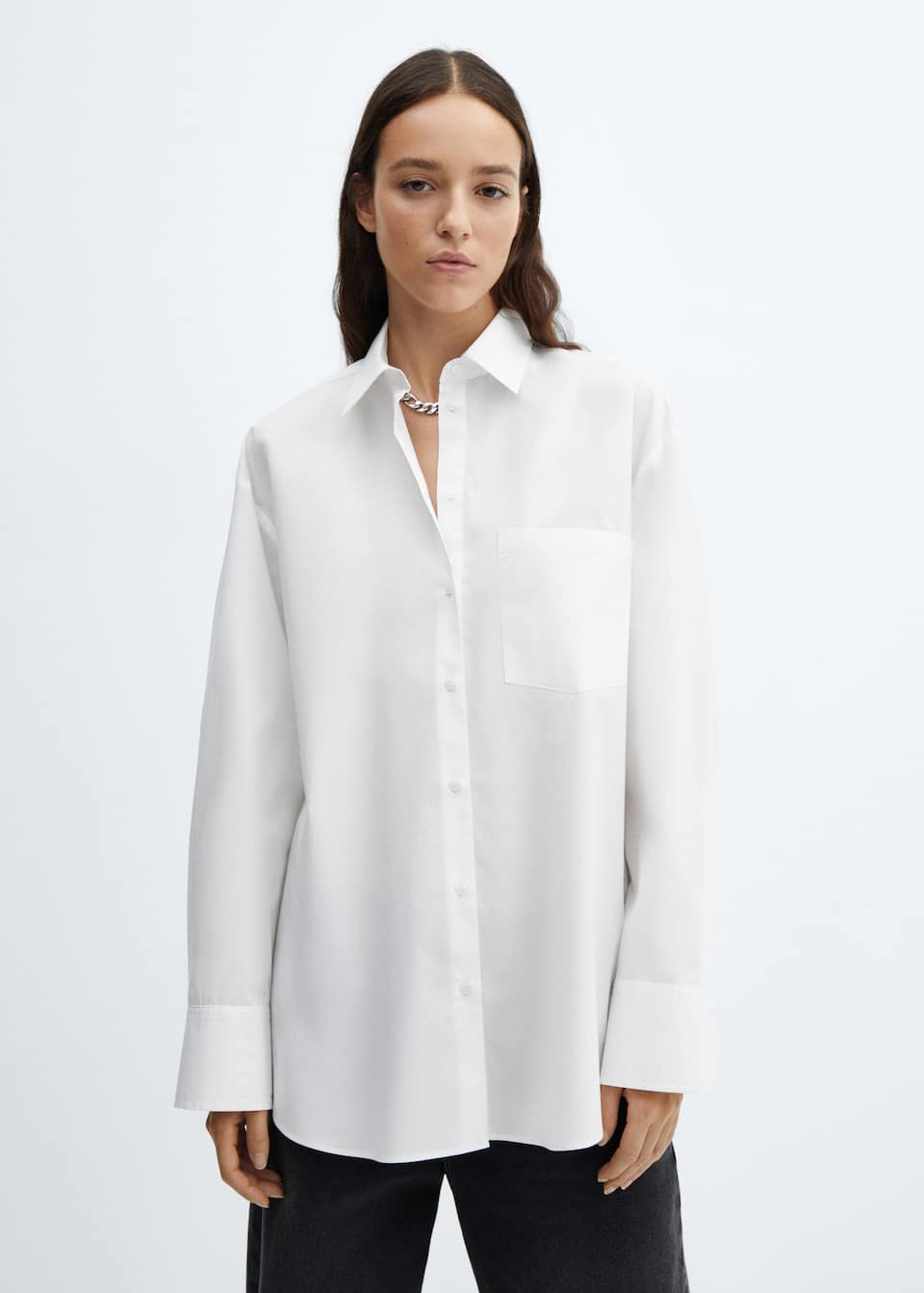 Mango - Camicia oversize bianca-Bianco 