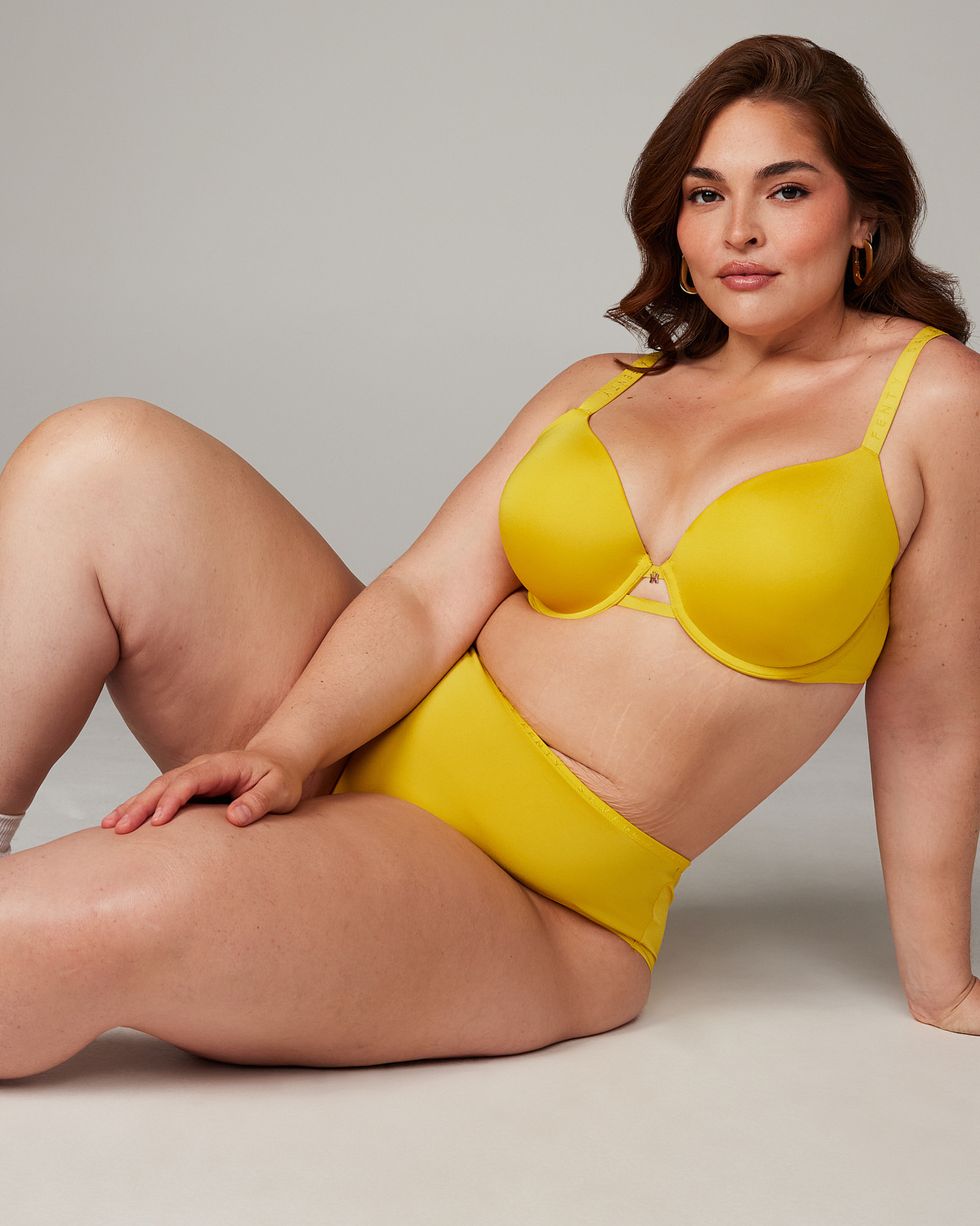 Model savaged for wearing a yellow see-through bra hits back in the best  way