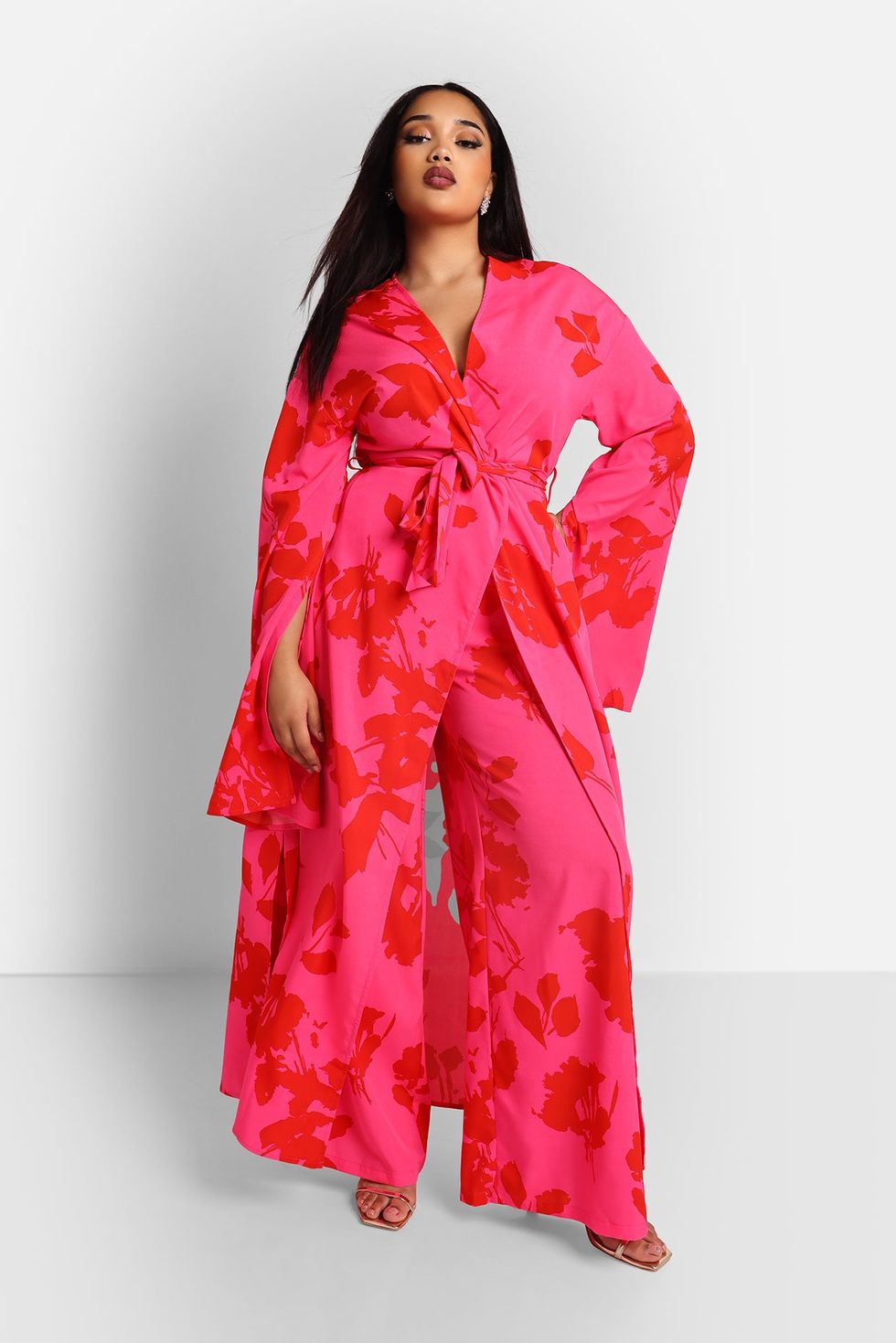 Carissa Floral Print Belted Duster
