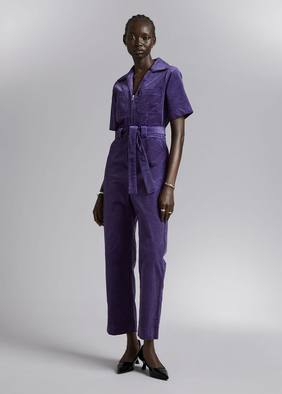 Belted Corduroy Jumpsuit