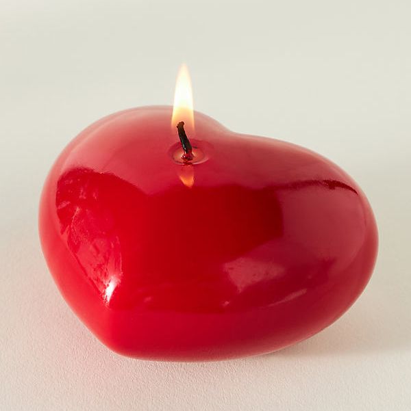 Heart-Shaped Wax Candle
