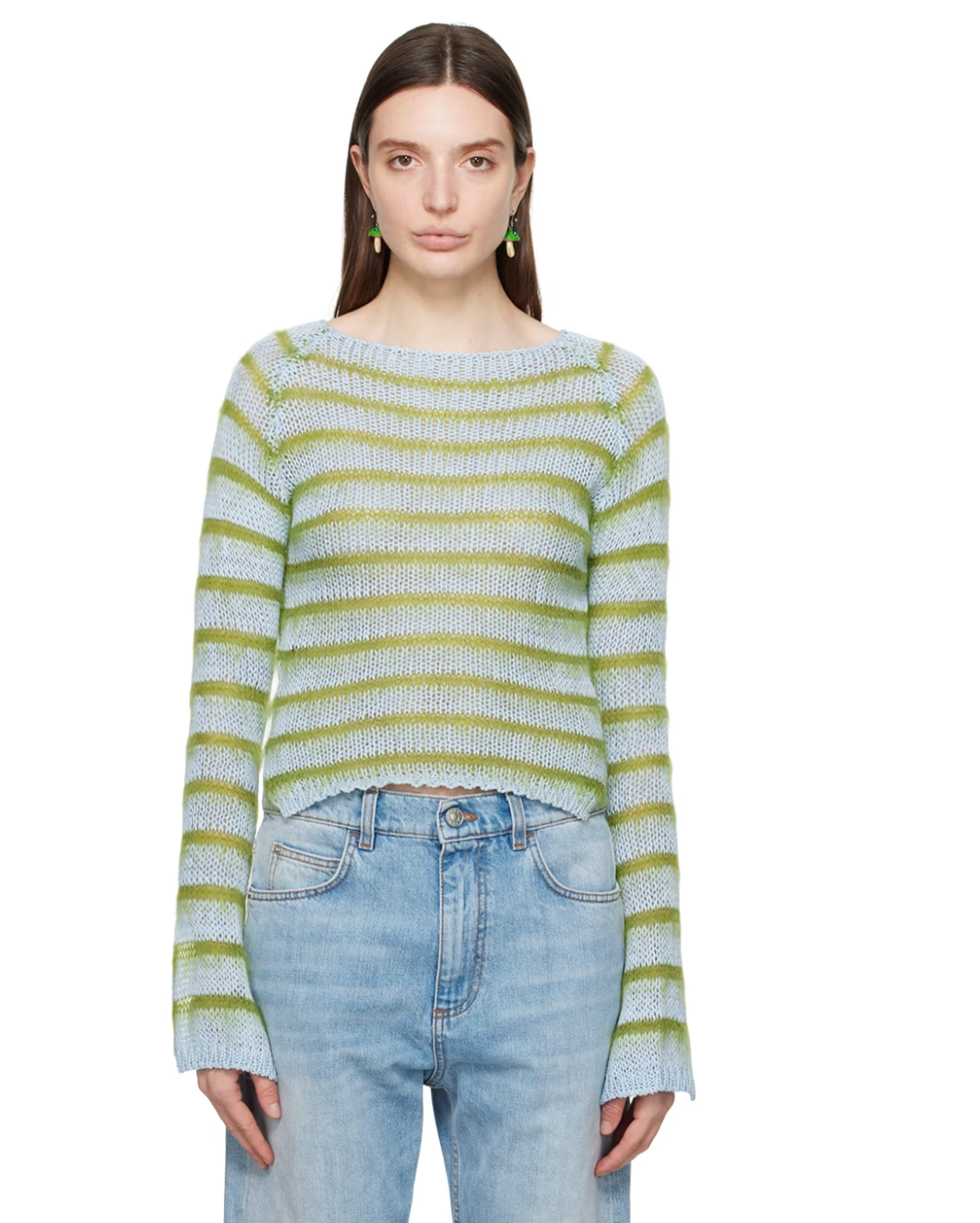 Blue & Green Striped Sweater