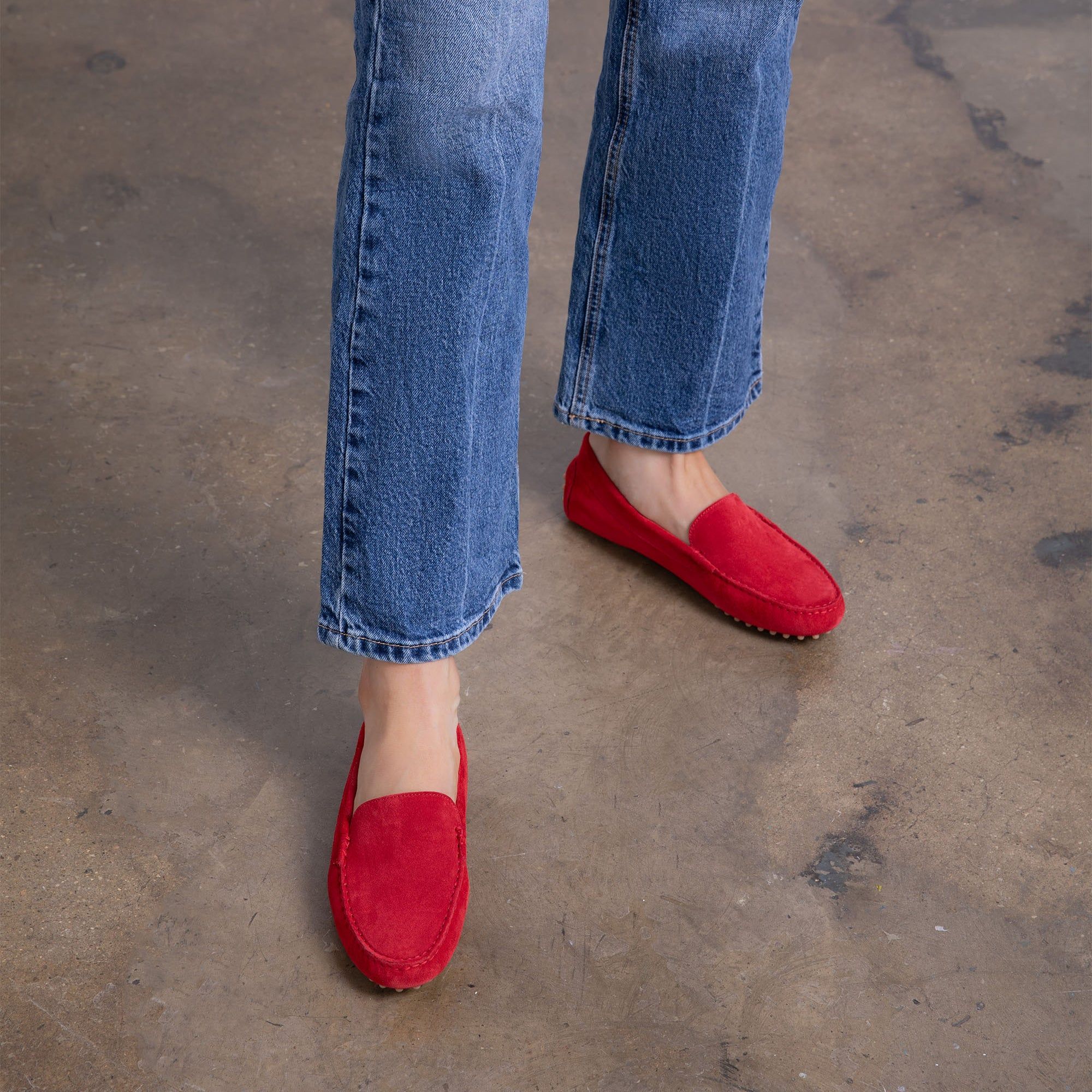 Silver red hot sale bottom loafers