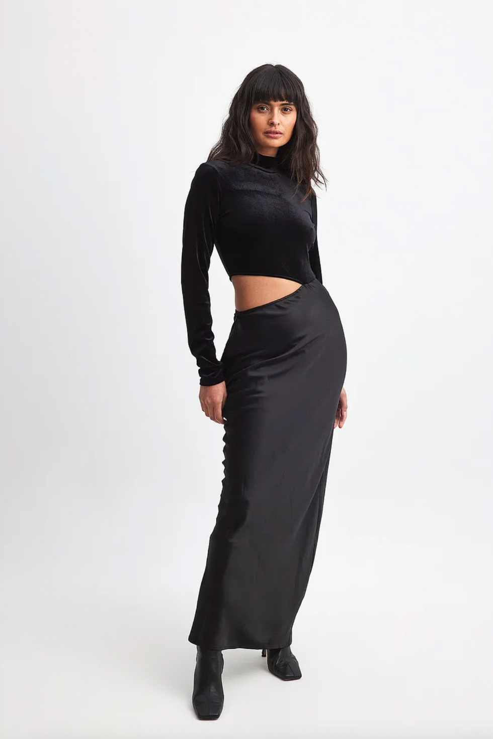 Velvet Satin Maxi Dress Velvet Satin Maxi Dress