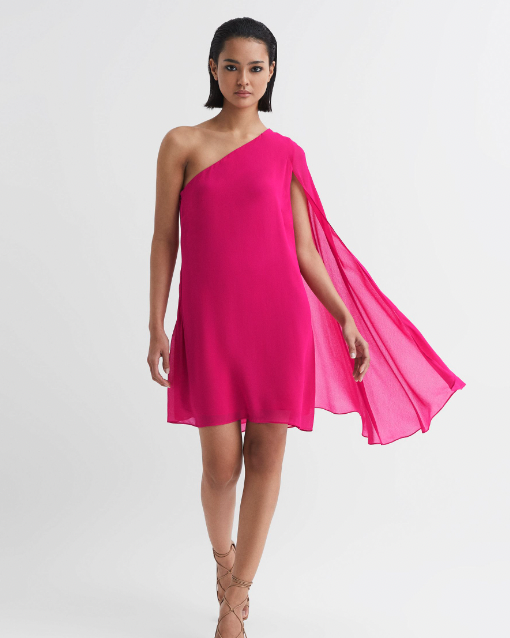 Sheer Cape Sleeve Mini Dress