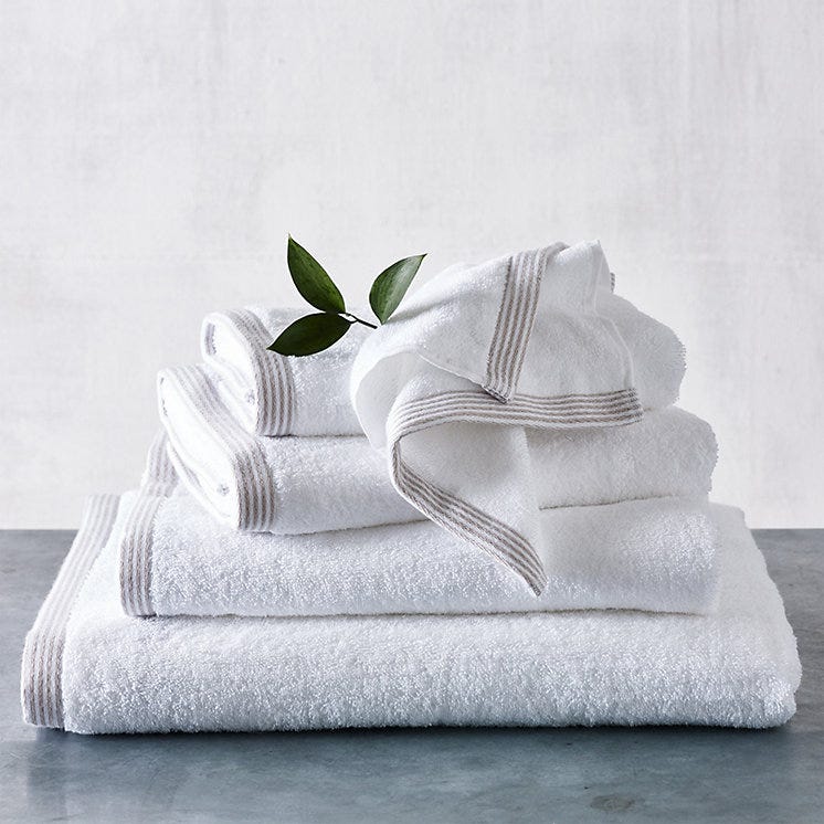 Stripe Border Towels-£26.60