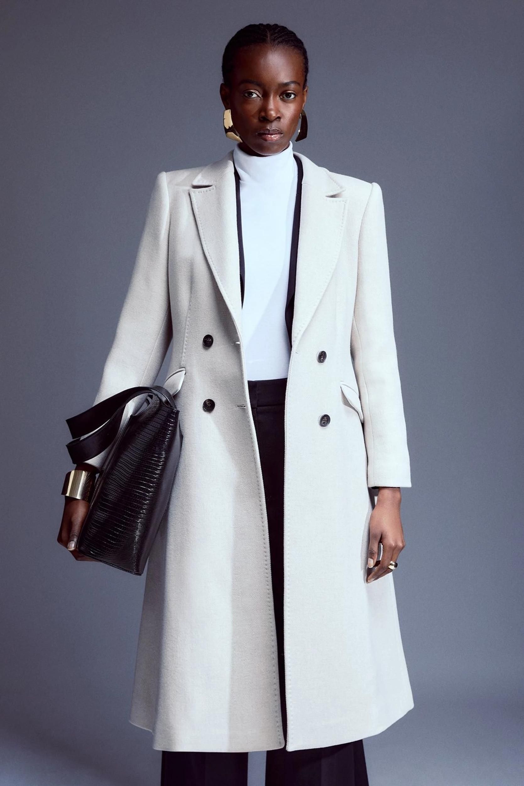 White fitted outlet coat