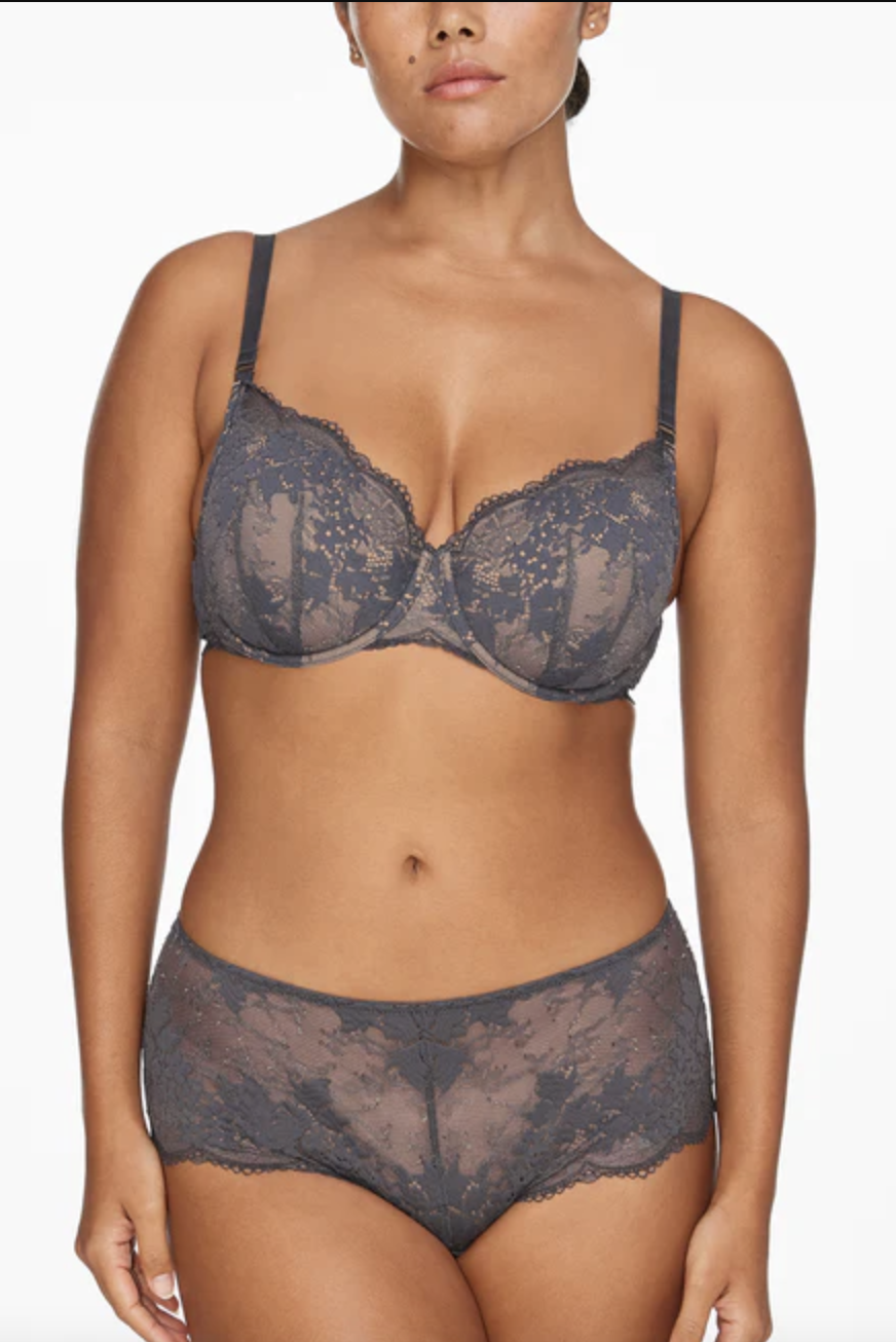 Buy online Tie-up Laced Bra And Panty Set from lingerie for Women