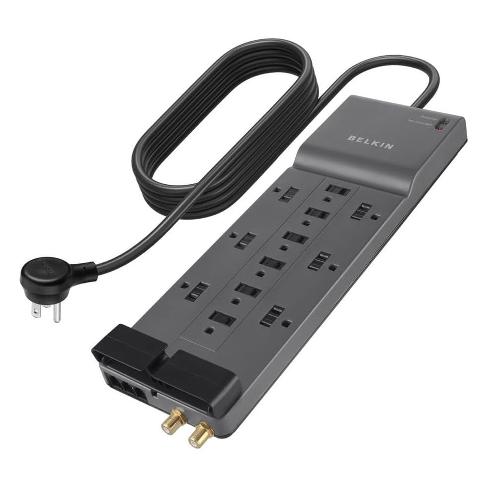 Power Strip Tower Surge Protector, SUPERDANNY Desktop Charging Station, 10  Ft Extension Cord, 9 Outlets, 4 USB Ports, 1080 Joules, 3-Prong, Grounded