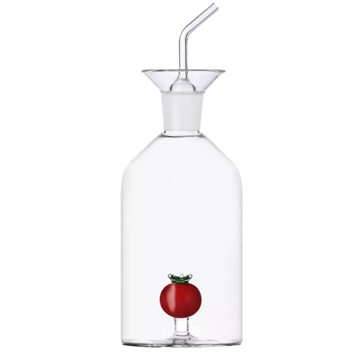 Tomato Borosilicate-Glass Oil Bottle