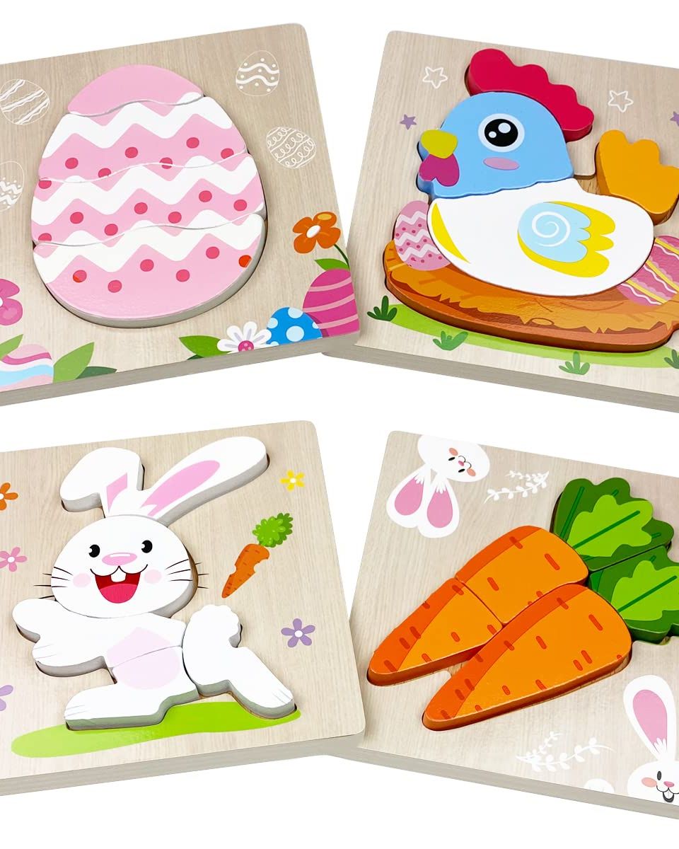 Easter Wooden Puzzles for Toddlers 