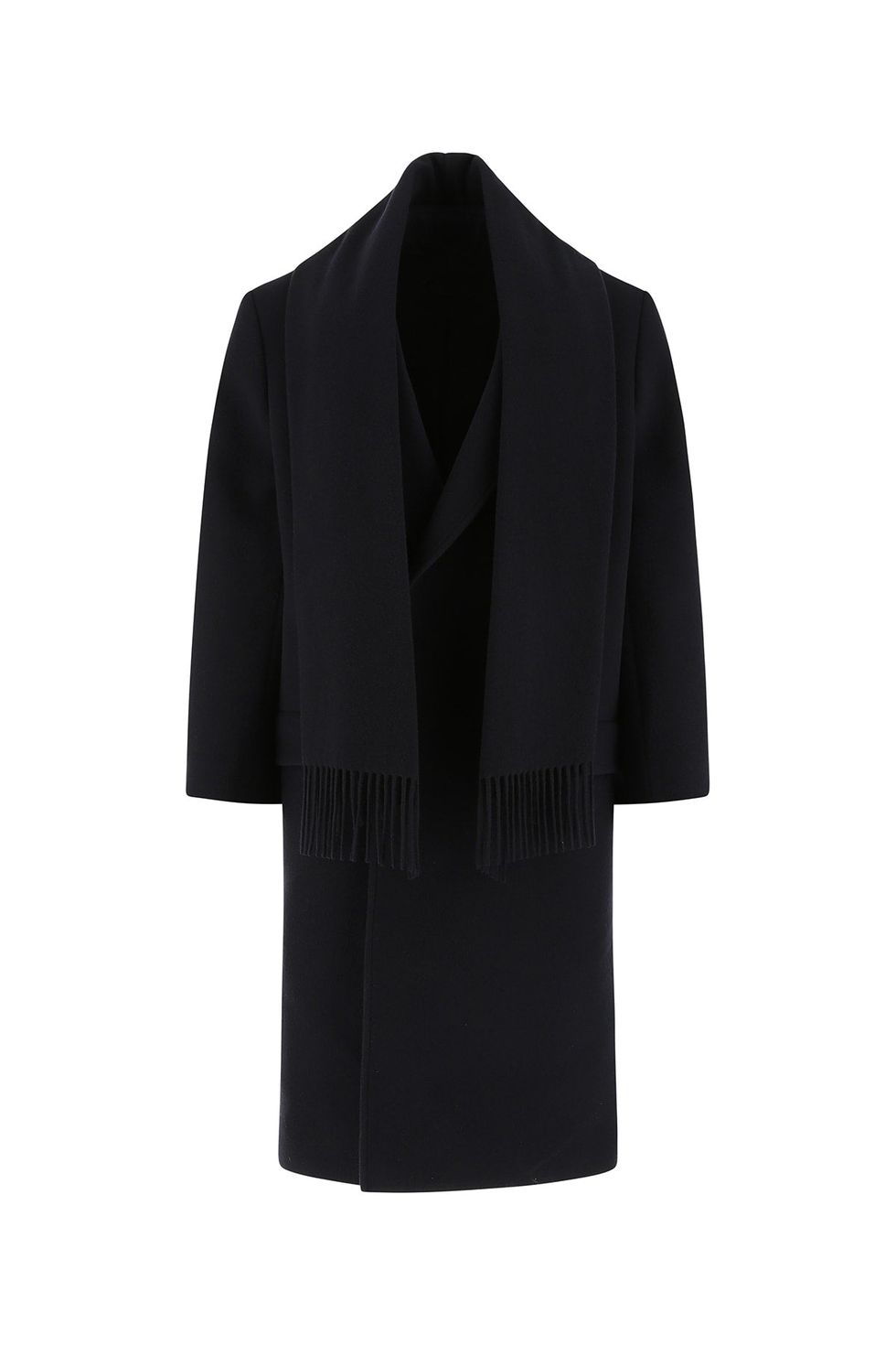 圍巾外套大衣品牌款式推薦：Balenciaga長版圍巾大衣