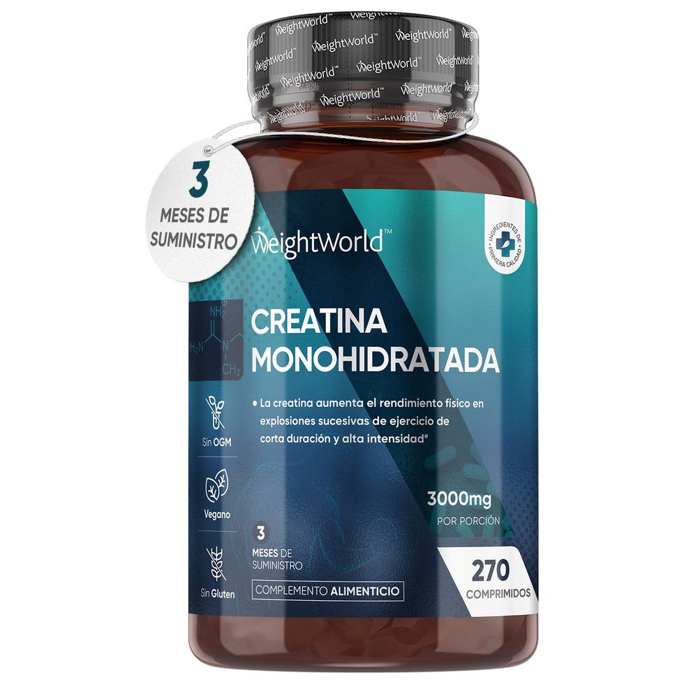 Creatina monohidratada pura 3000mg, apta para dietas veganas