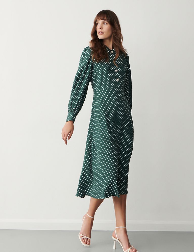 Uo pindot midi top shirt dress