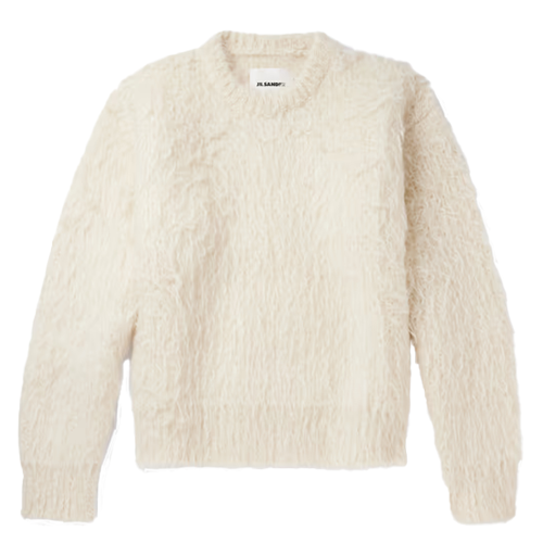 Brushed Mohair-Blend Sweater