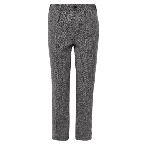 Games Slim-Fit Pleated Herringbone Wool-Tweed Trousers