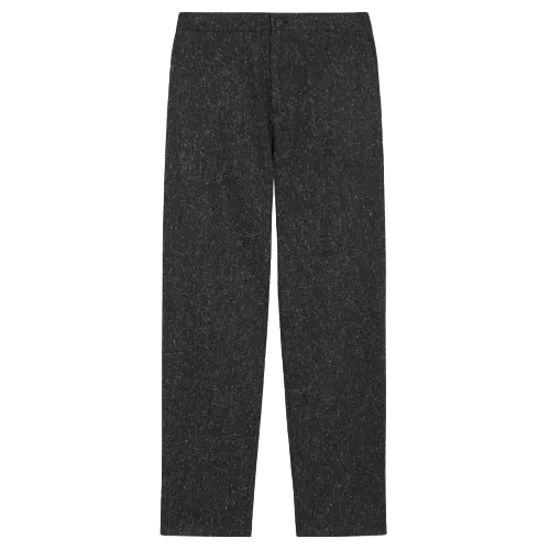 Lopus wide-fit marl-textured stretch wool-blend trousers