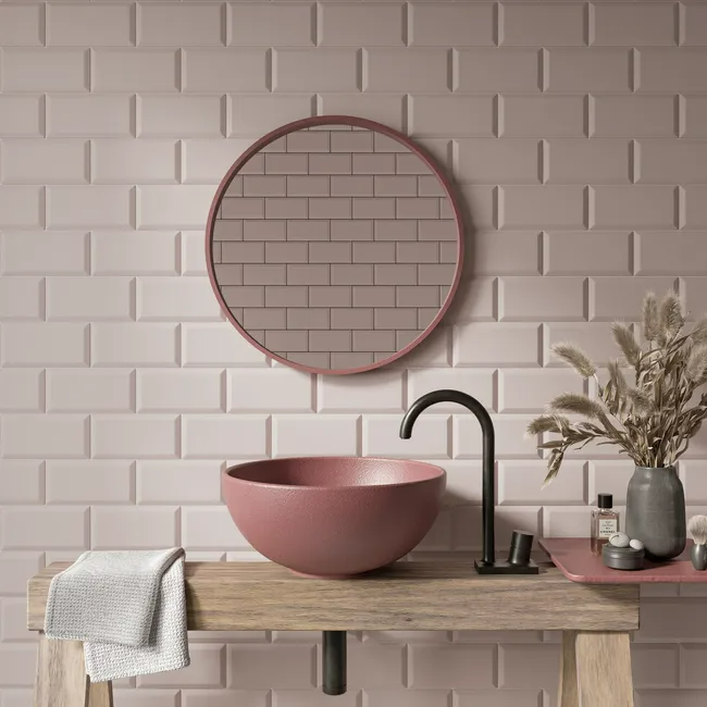 Azulejos rosa mate