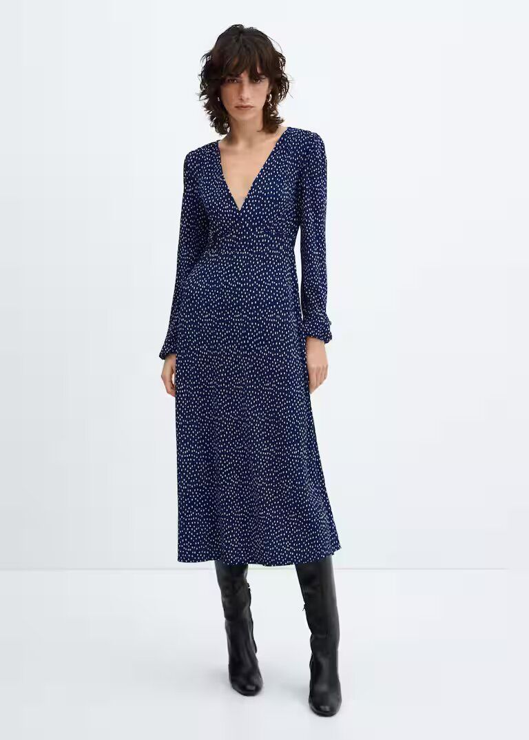 Stradivarius discount vestido topos