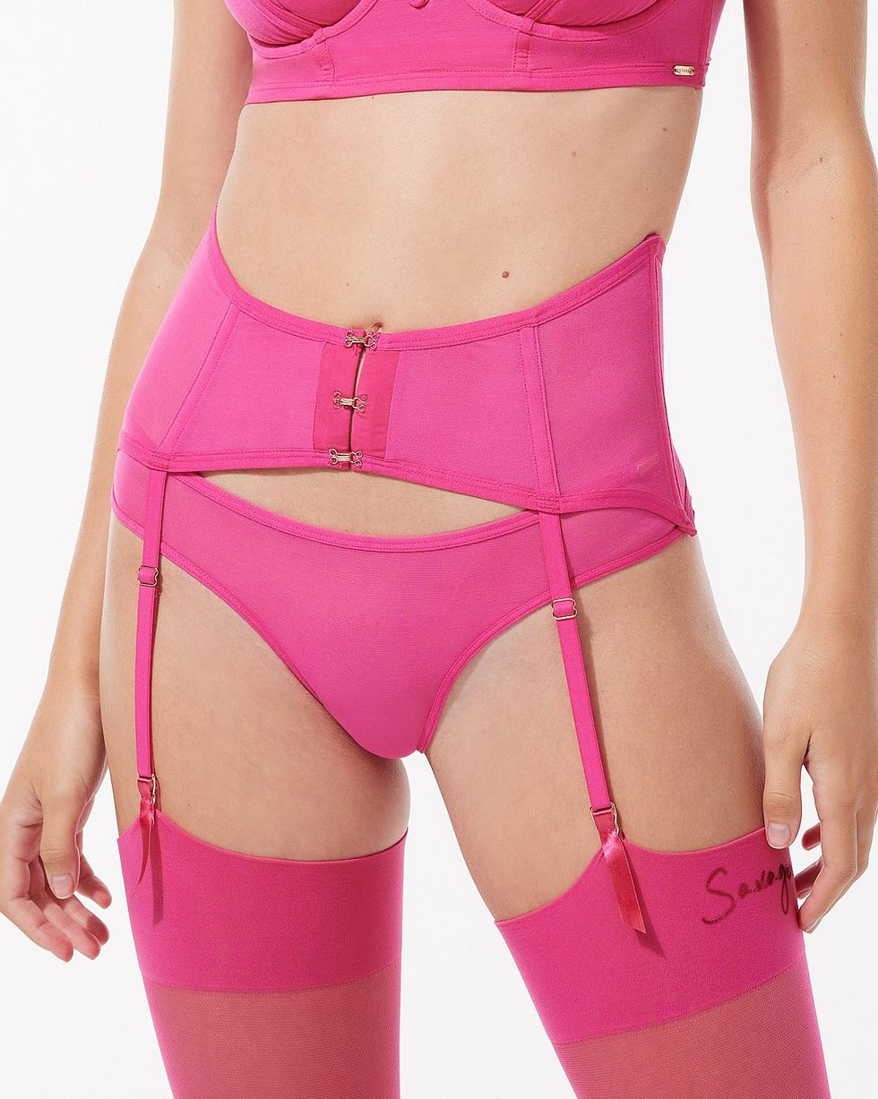 Savage X Fenty. S. Pink Fury in 2023  Savage x fenty, High waisted leggings,  Fenty
