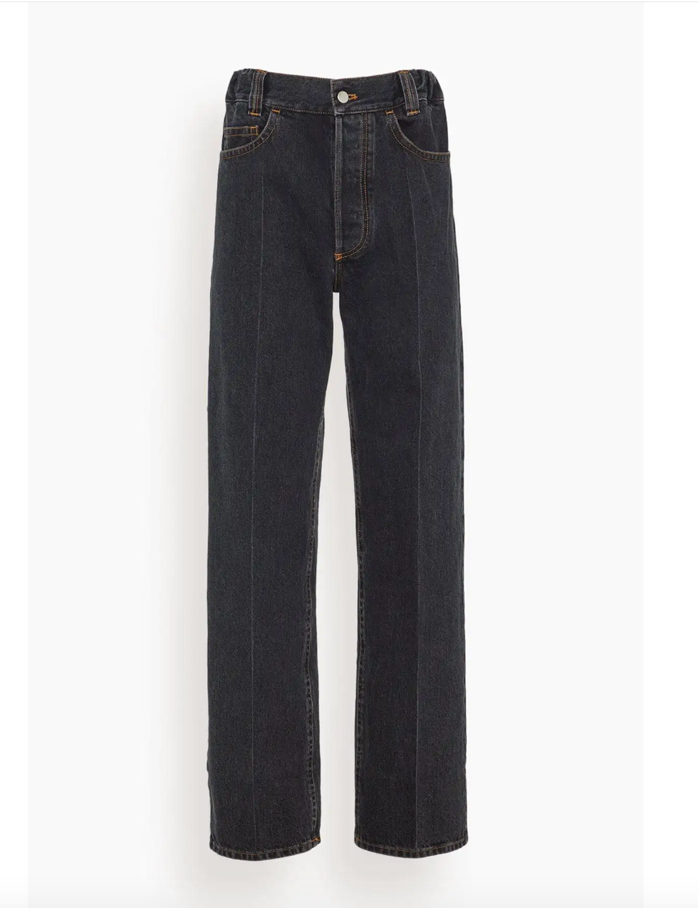 Elastic Waistband Jean in Denim Washed Black