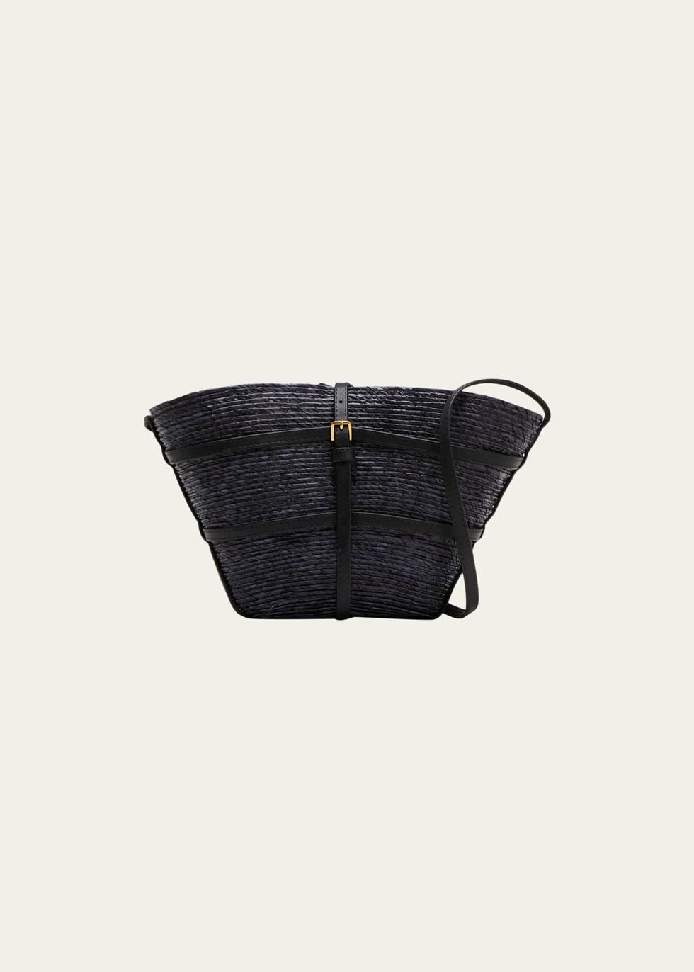 Watermill Caged Straw Crossbody Bag