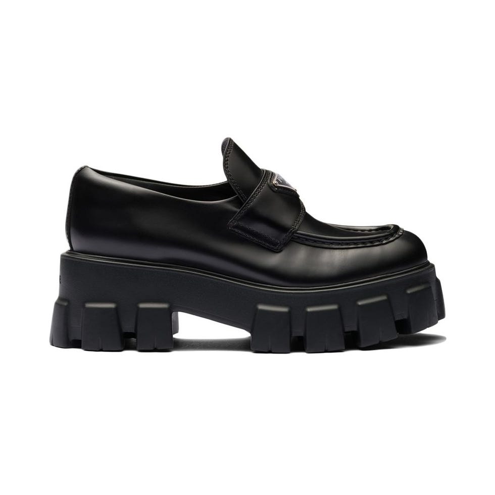 Brushed Leather Monolith Loafers