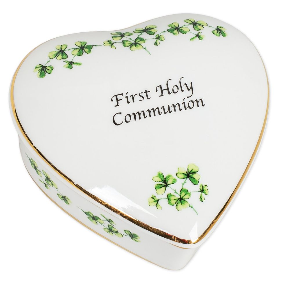 First Holy Communion Shamrock Keepsake Box