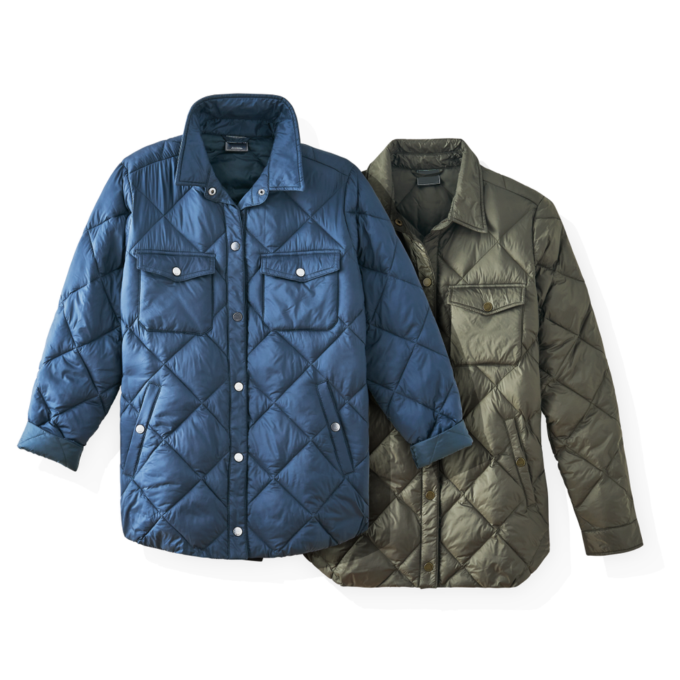  Lightweight Recycled Poly-Fill Shirt Jacket