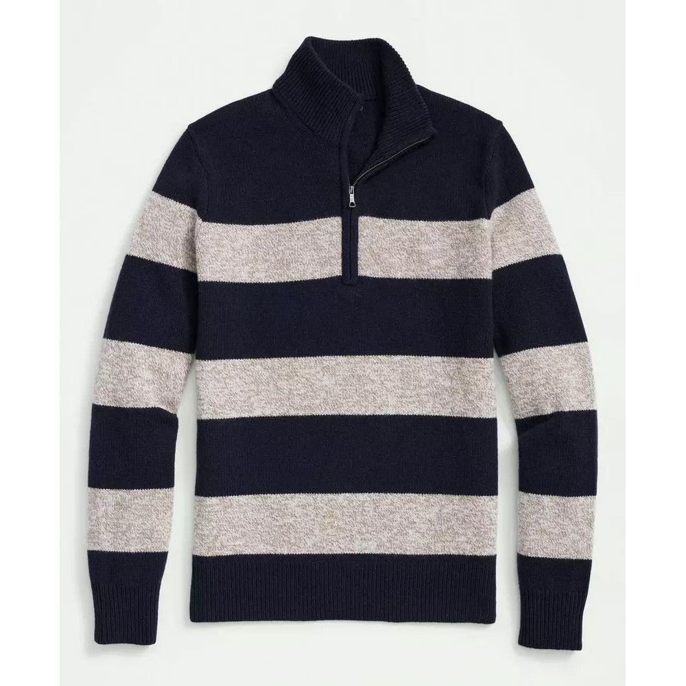 Brooks brothers merino discount wool half zip sweater