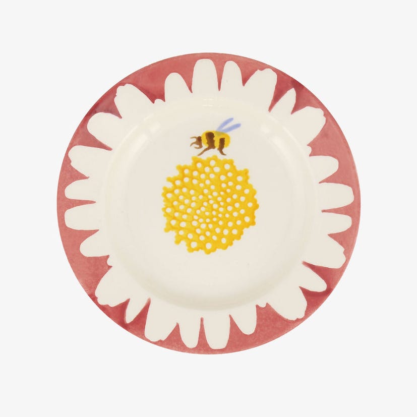 Pink Daisy 6 1/2 Inch Plate