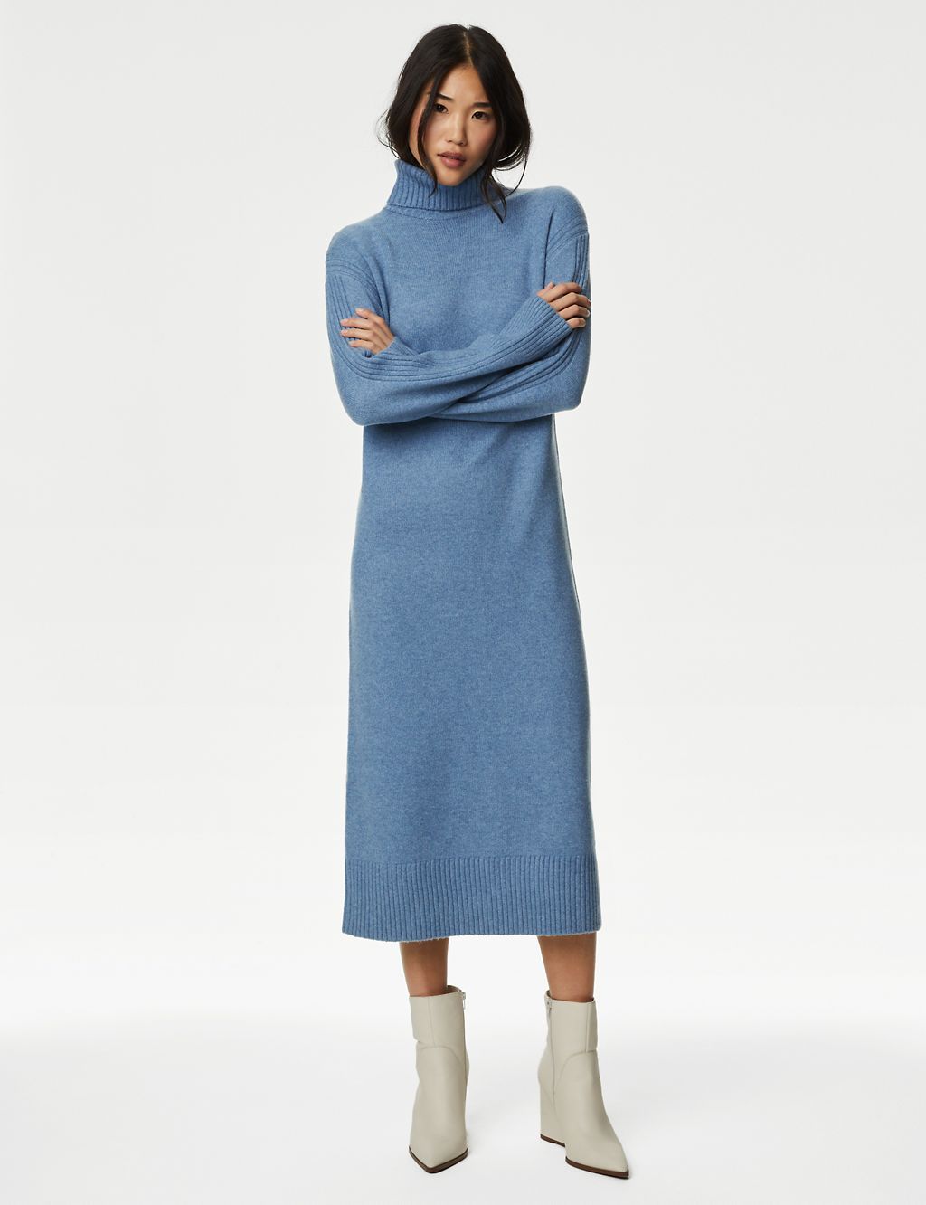 Jumper dress roll outlet neck