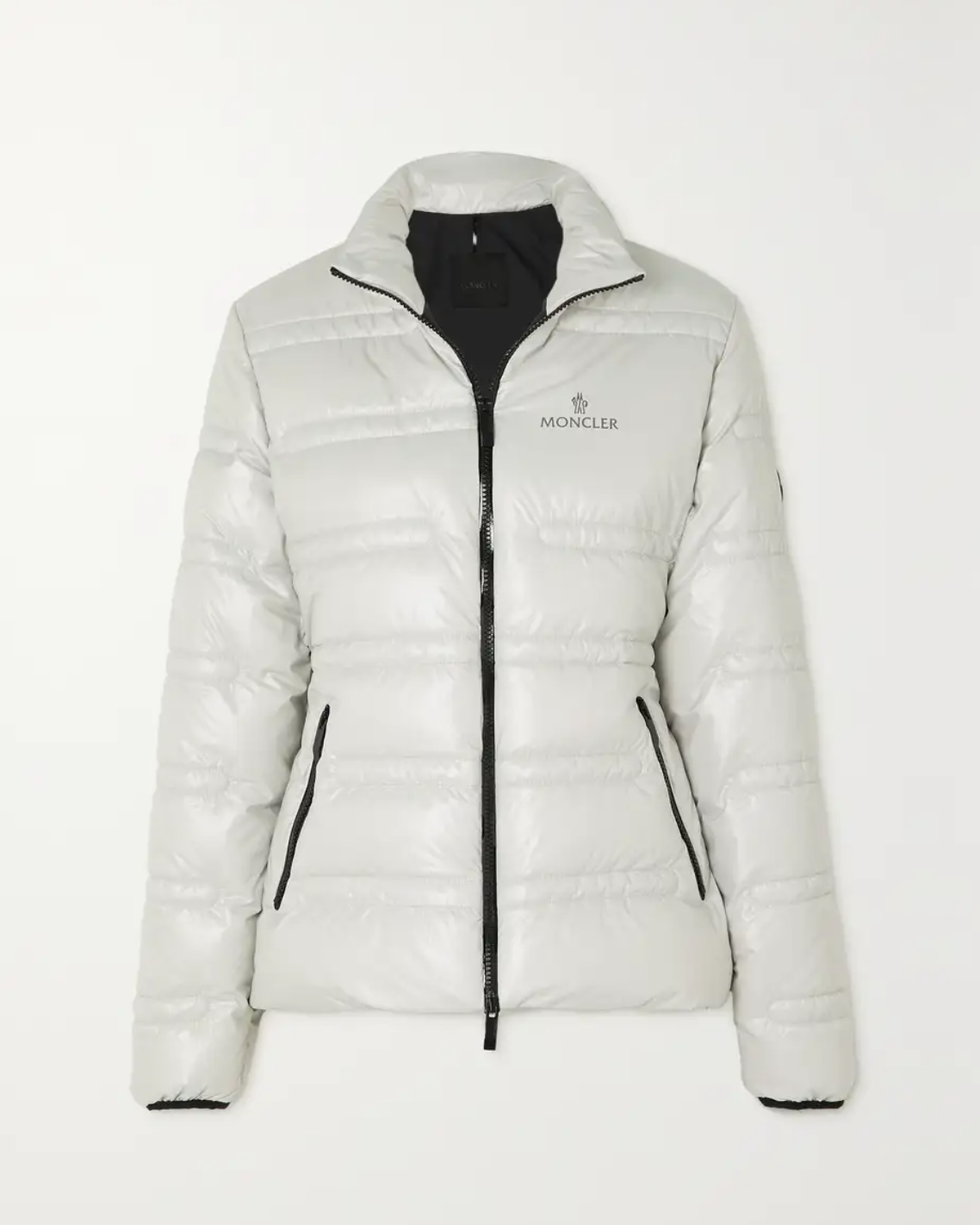 Tibre Quilted Padded Glossed-Shell Down Jacket