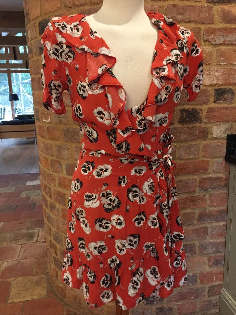 Red poppy tea dress - size 8