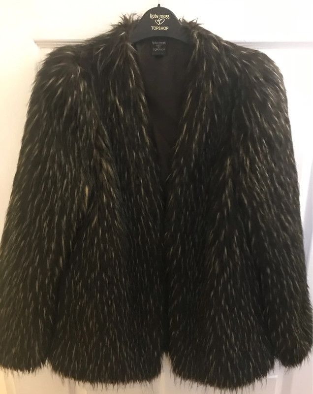 Faux fur coat - size 12
