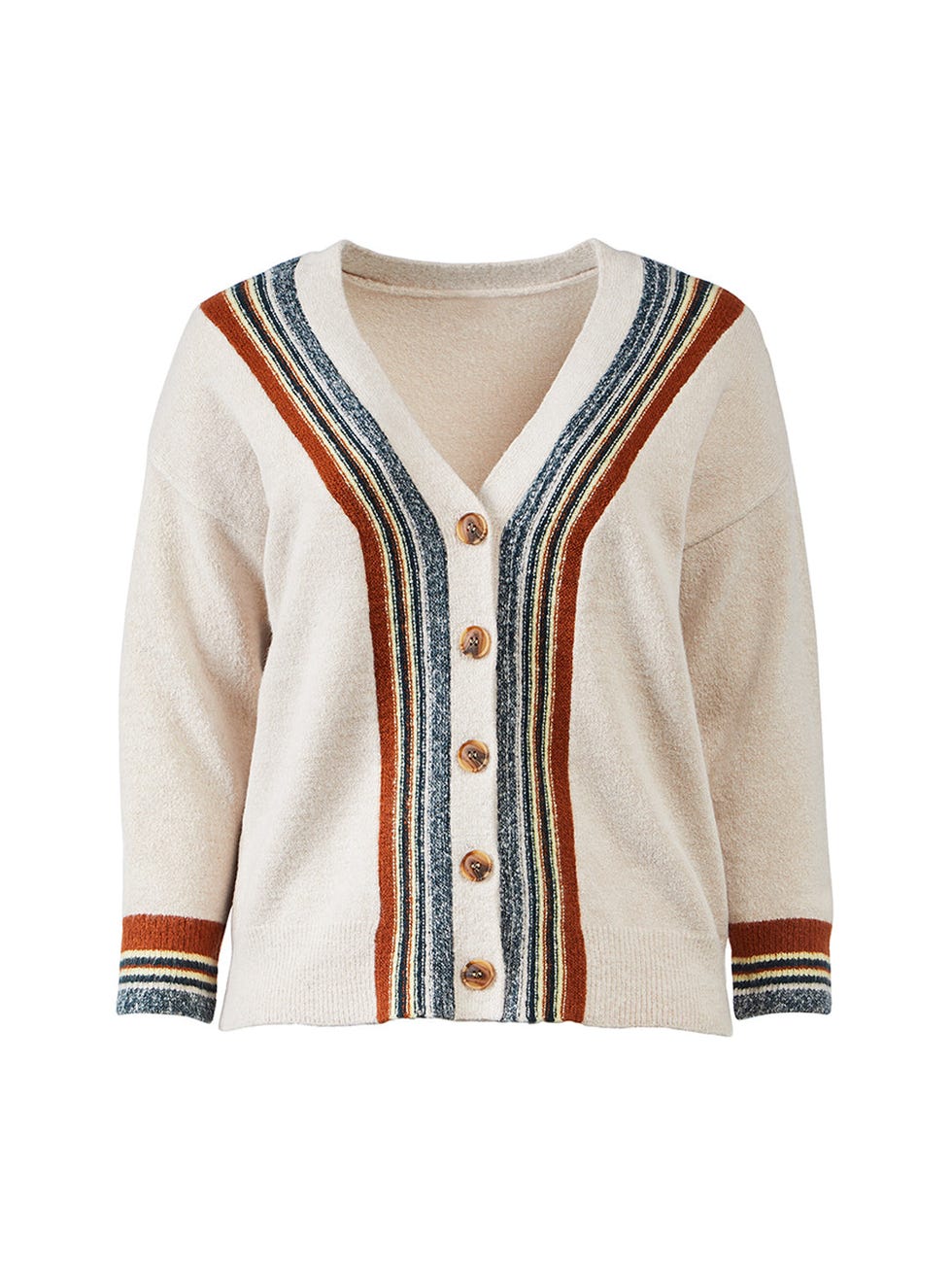 Long Sleeve Multi Striped Cardigan