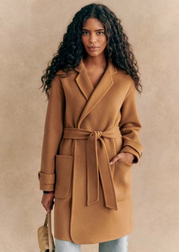 Plus size hotsell camel wool coat