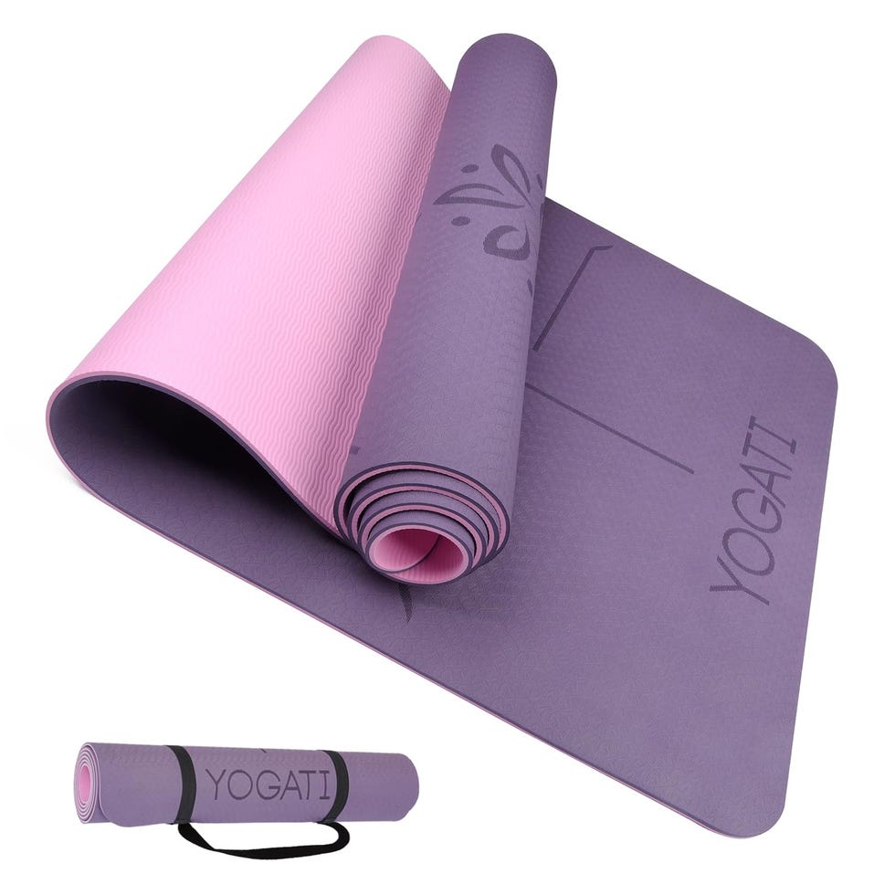 YOGATI Yoga Mat with Alignment Lines