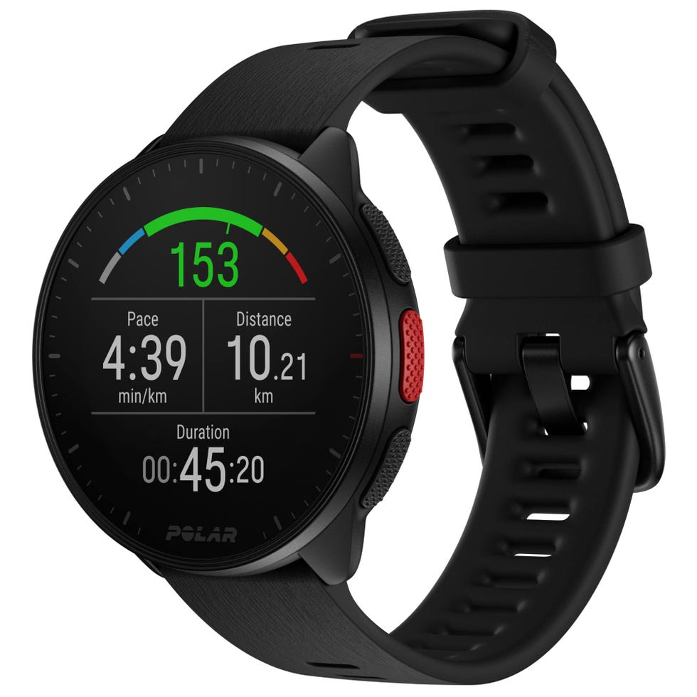 Polar Pacer - Running Watch con GPS - Processore ad Alta velocità - Leggero con Pulsanti Antiscivolo - Funzionalità di Allenamento e Recupero - Cardiofrequenzimetro - Controlli Musica, Nero