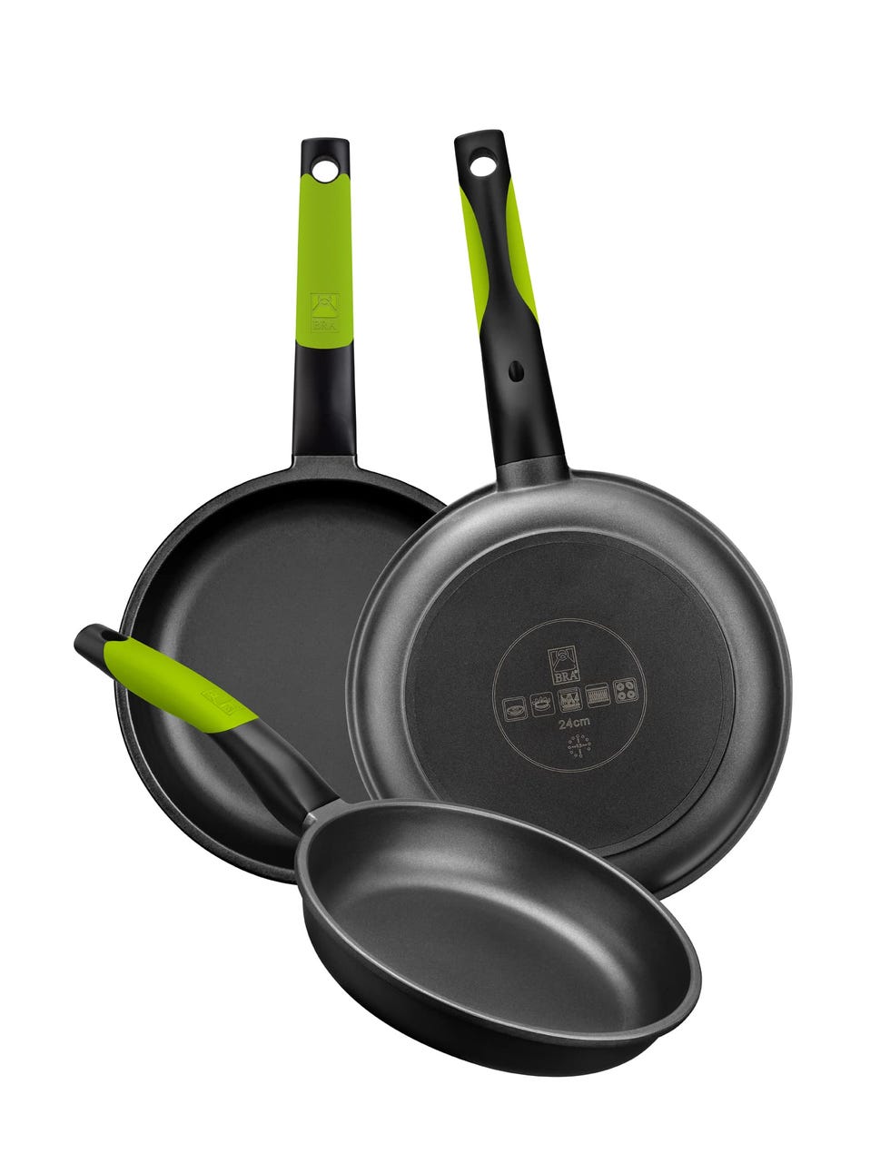 BRA Set de 3 sartenes de aluminio fundido