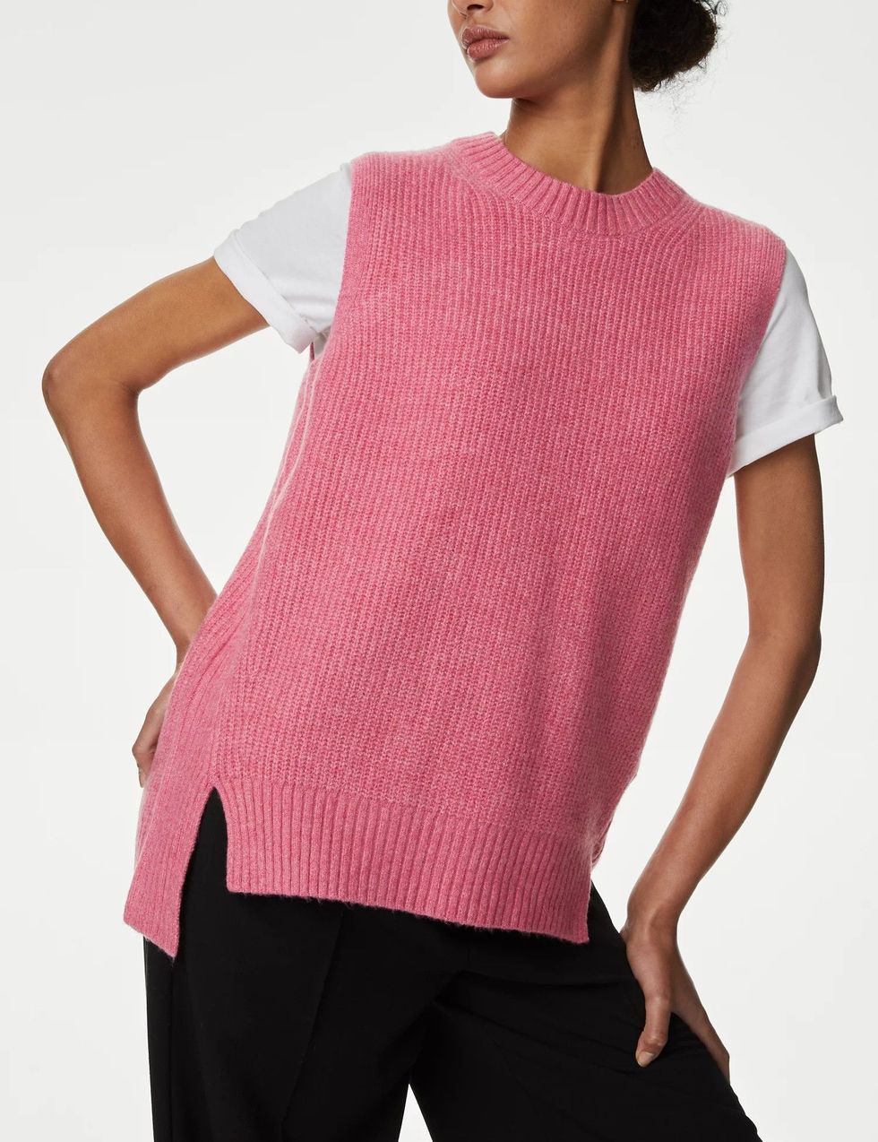 Two ways to wear a knitted tank top (sweater vest) — That's Not My Age