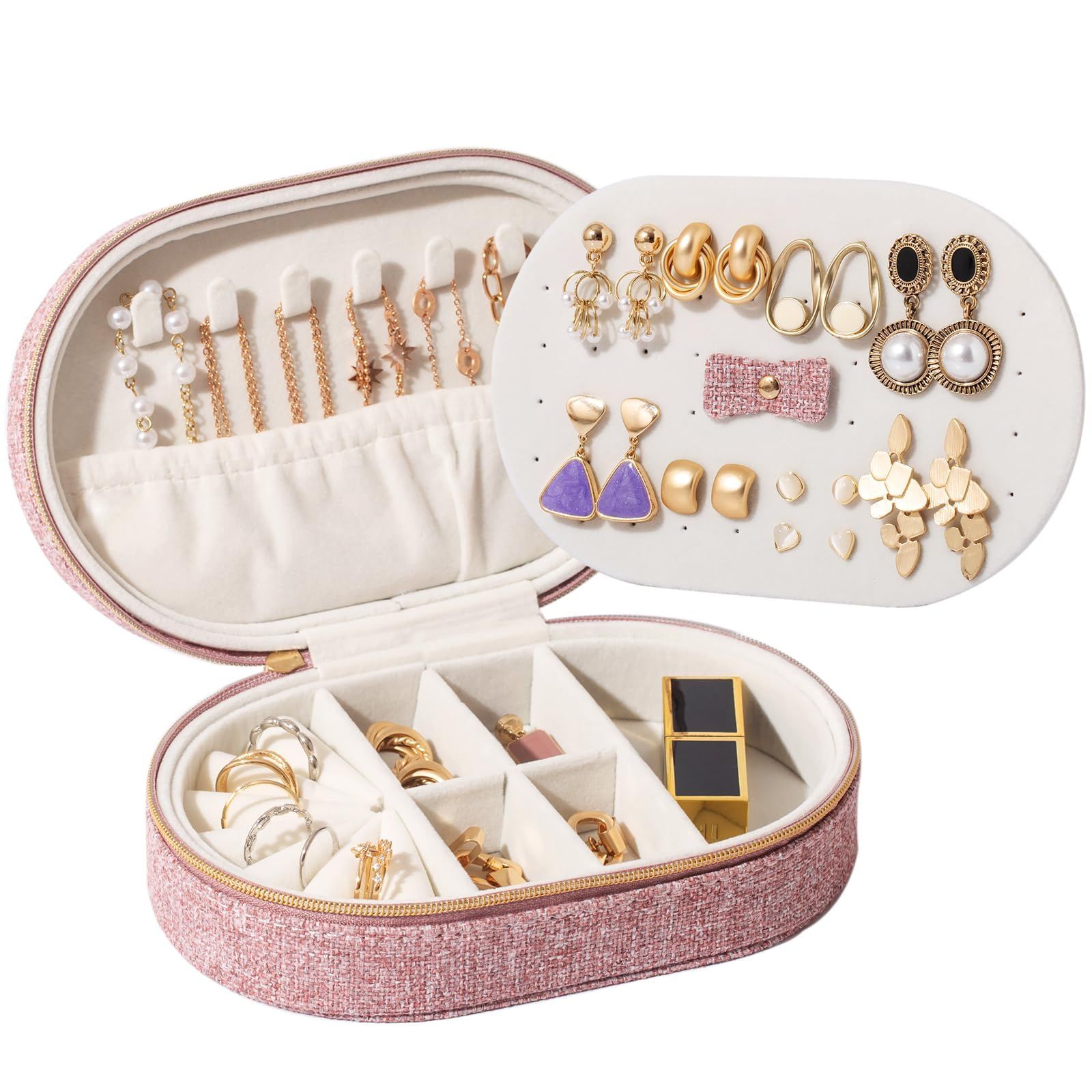 Soft sided travel hot sale jewelry case