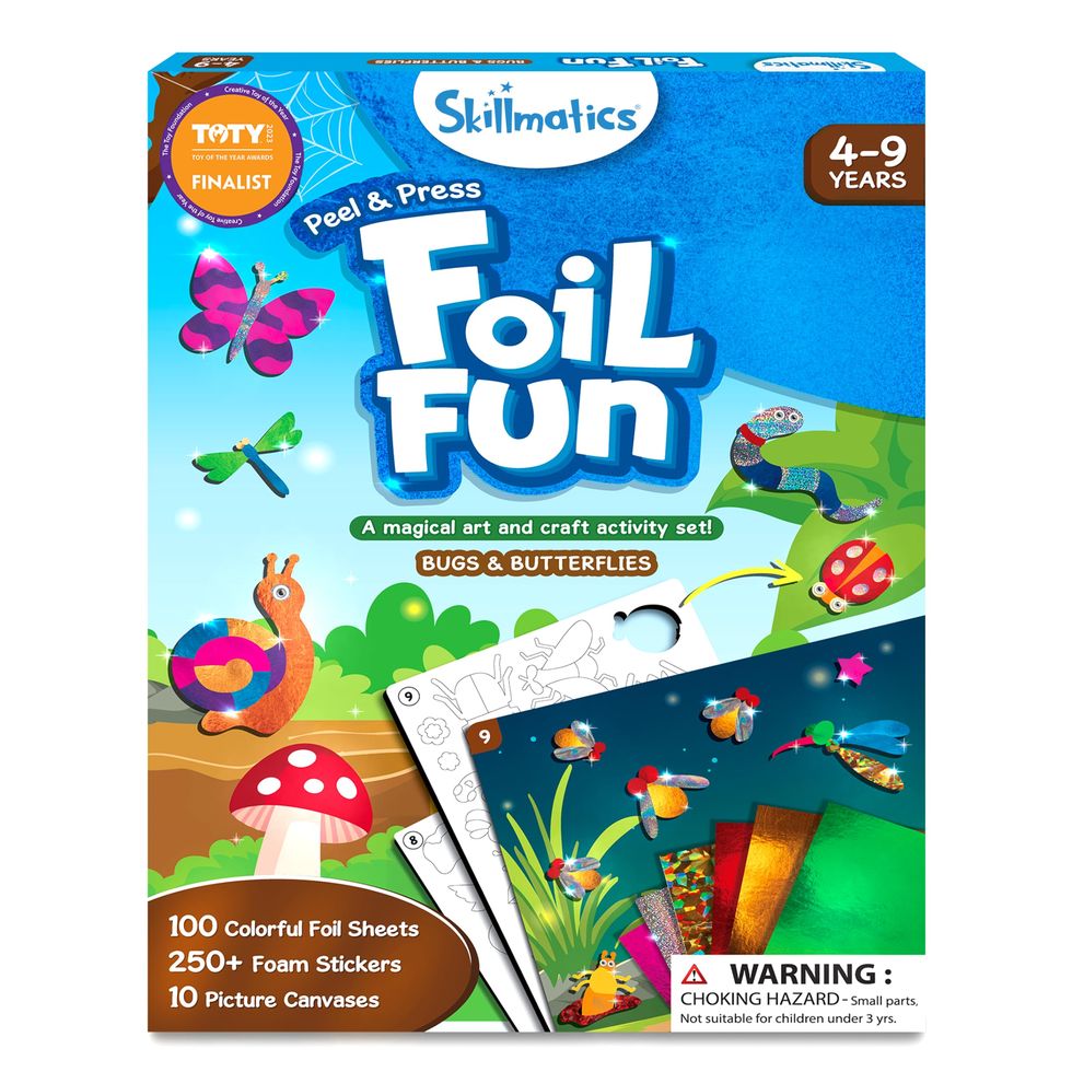 Foil Art Craft Kits for Kids - Foil Fun Dinosaurs, Mess -free Sticker Set  for Child, DIY Printing Craft Kits Activity, Gifts for Ages 4 5 6 7 8 9 10